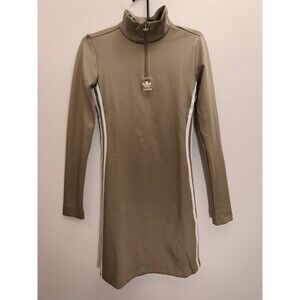 Adidas Dress Women Size S Long Sleeve Quarter Zip Orbit Green